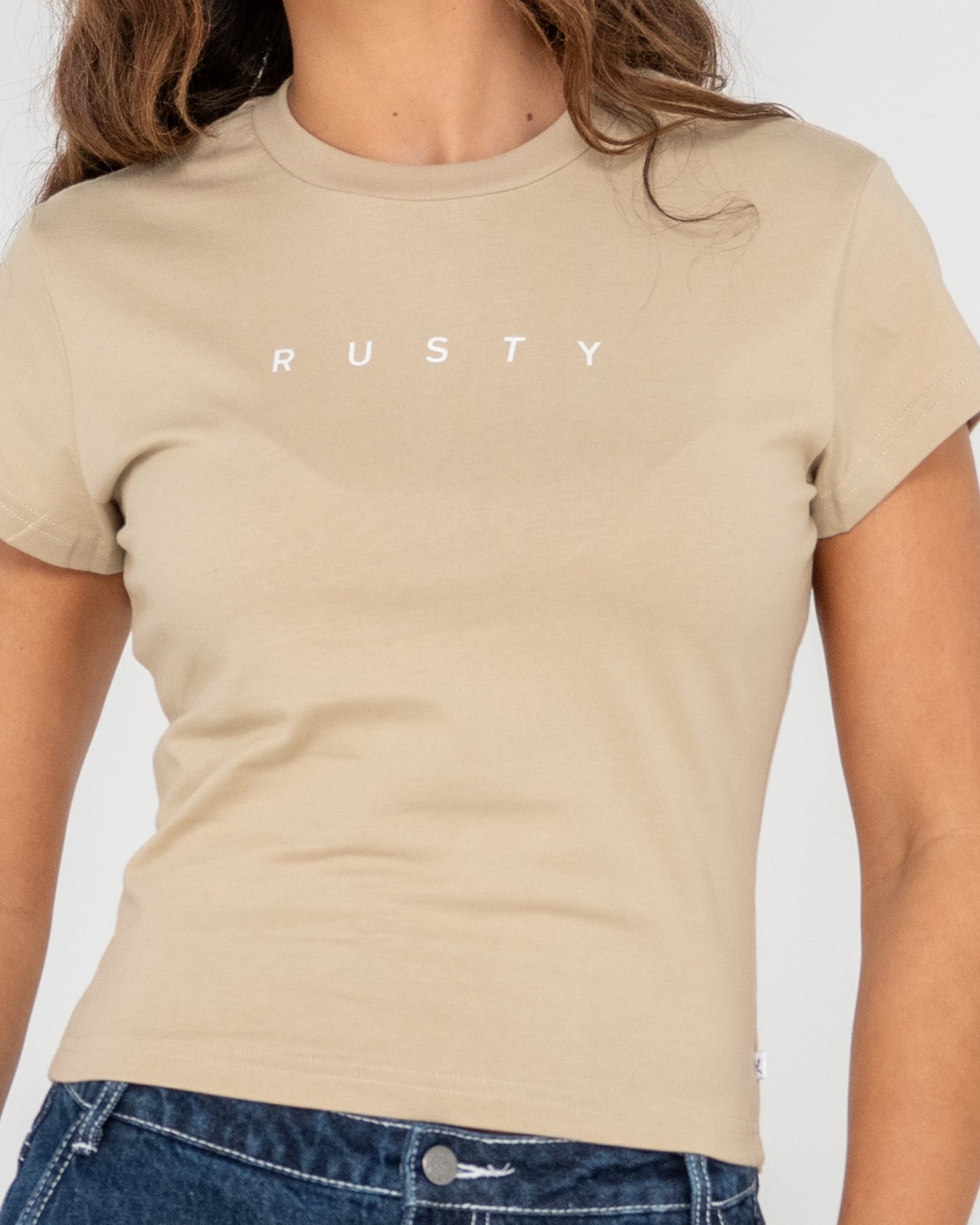 Rusty Core Skimmer Baby Tee - Oat