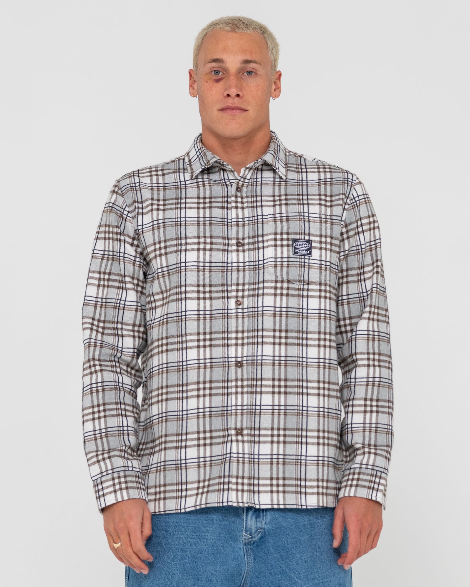 Brooks Long Sleeve Shirt - Brown - Catani Clothing