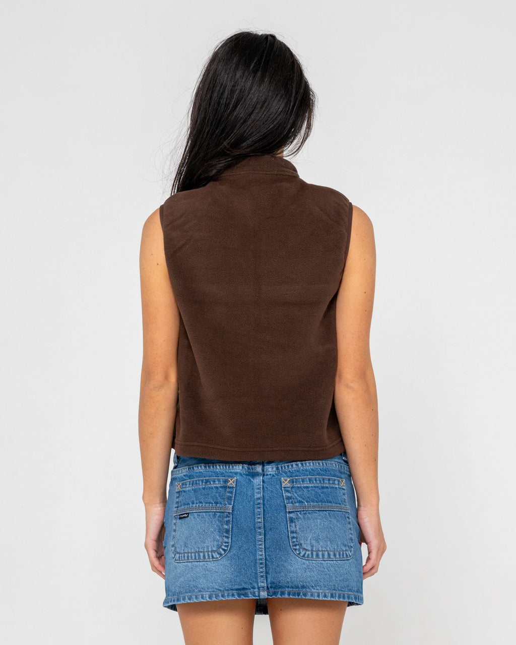 Bless Up Polar Fleece Vest - Java