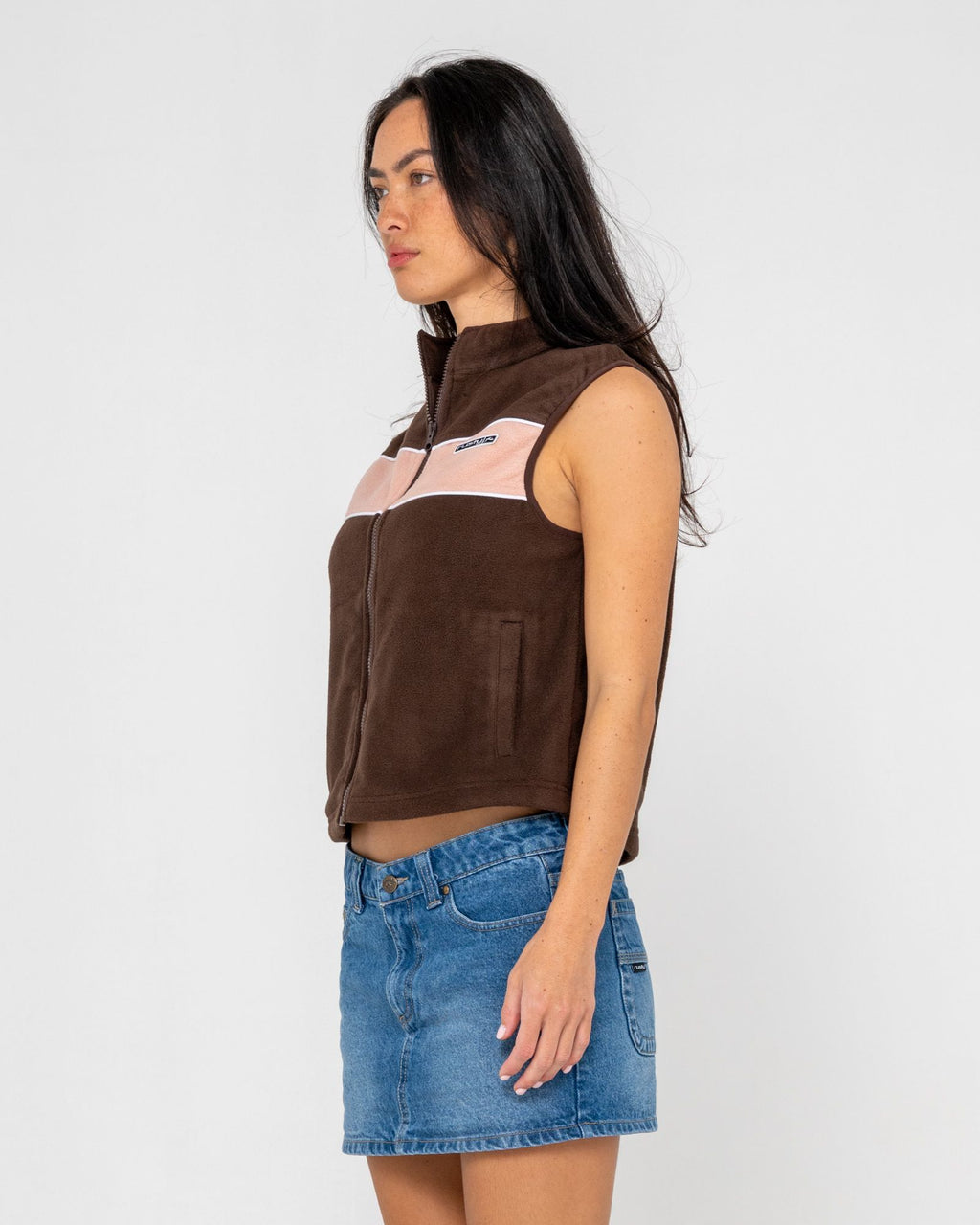 Bless Up Polar Fleece Vest - Java