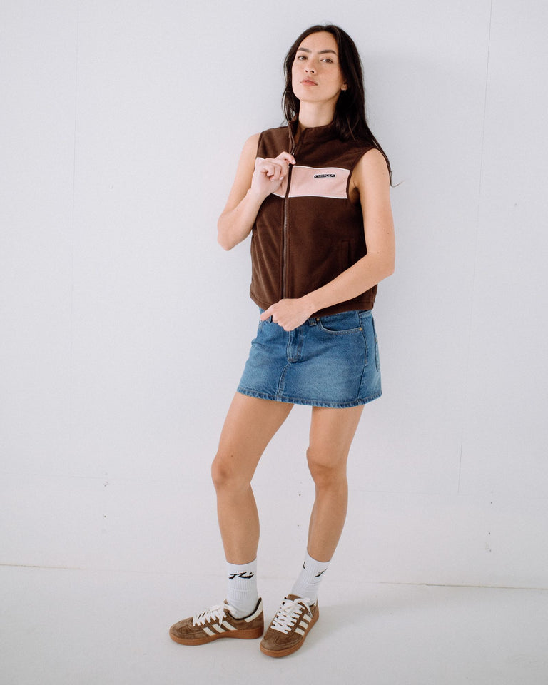 Bless Up Polar Fleece Vest - Java