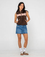 Bless Up Polar Fleece Vest - Java - Catani Clothing