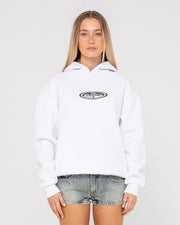 Throw Me A Disc Oversized Hood - White - Catani Clothing