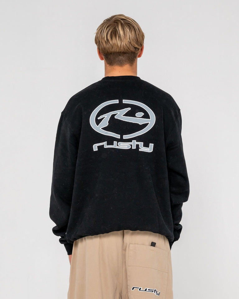 Rusty Turbo Crew Fleece - Black (view 3)