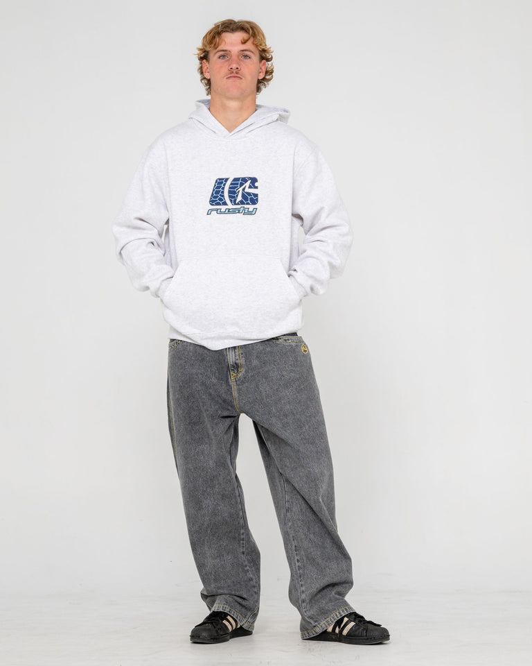 Rusty Predator Hooded Fleece - Ecru Marle (view 8)