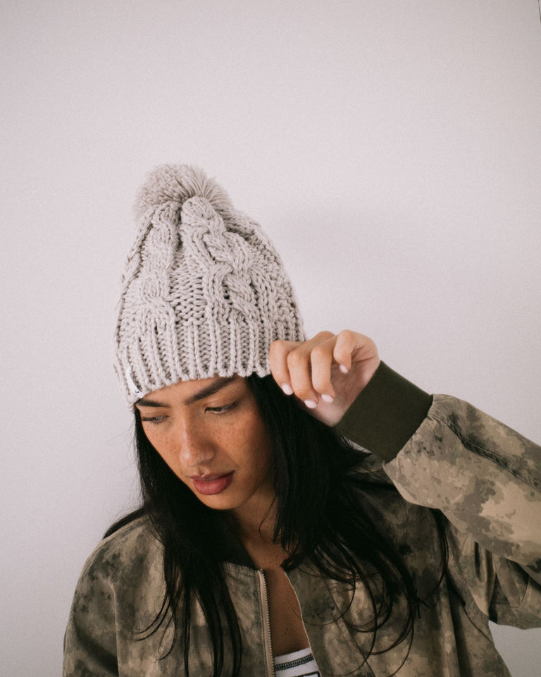 Mermaid Beanie - Ecru Marle - Catani Clothing