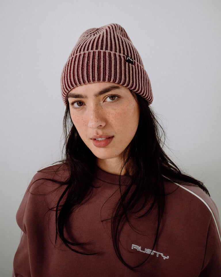 Pixel Beanie - Burgundy - Catani Clothing