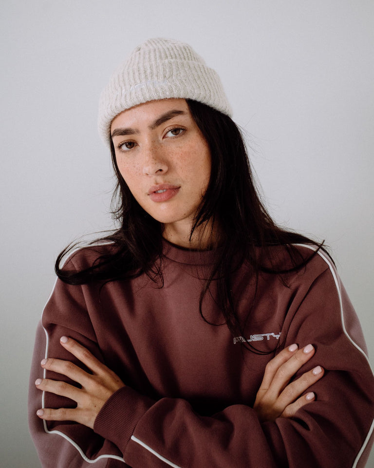 Feelin A Little Fuzzy Beanie - Ecru Marle - Catani Clothing