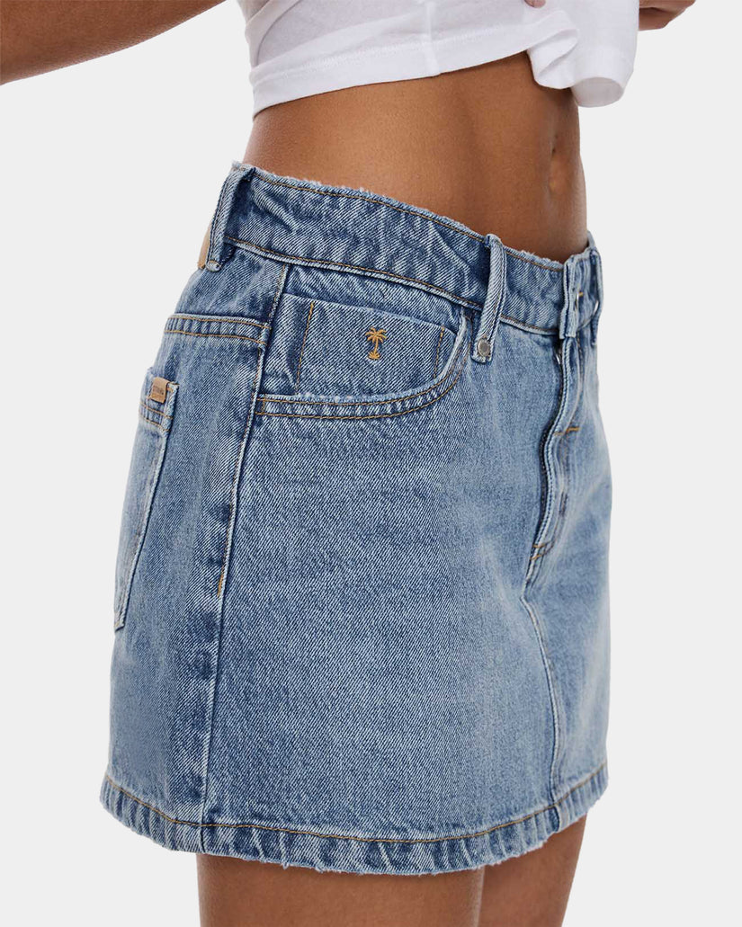 Thrills Sophie Mid Rise Mini Skirt - Rustic Fade (view 6)
