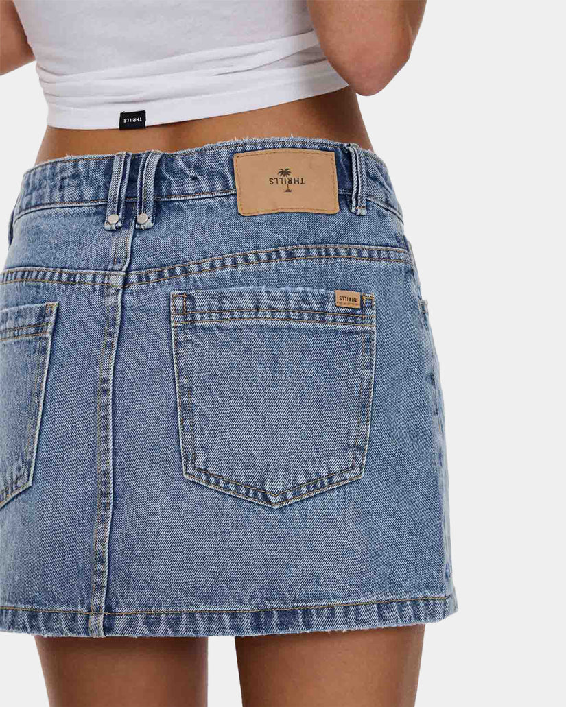 Thrills Sophie Mid Rise Mini Skirt - Rustic Fade (view 7)