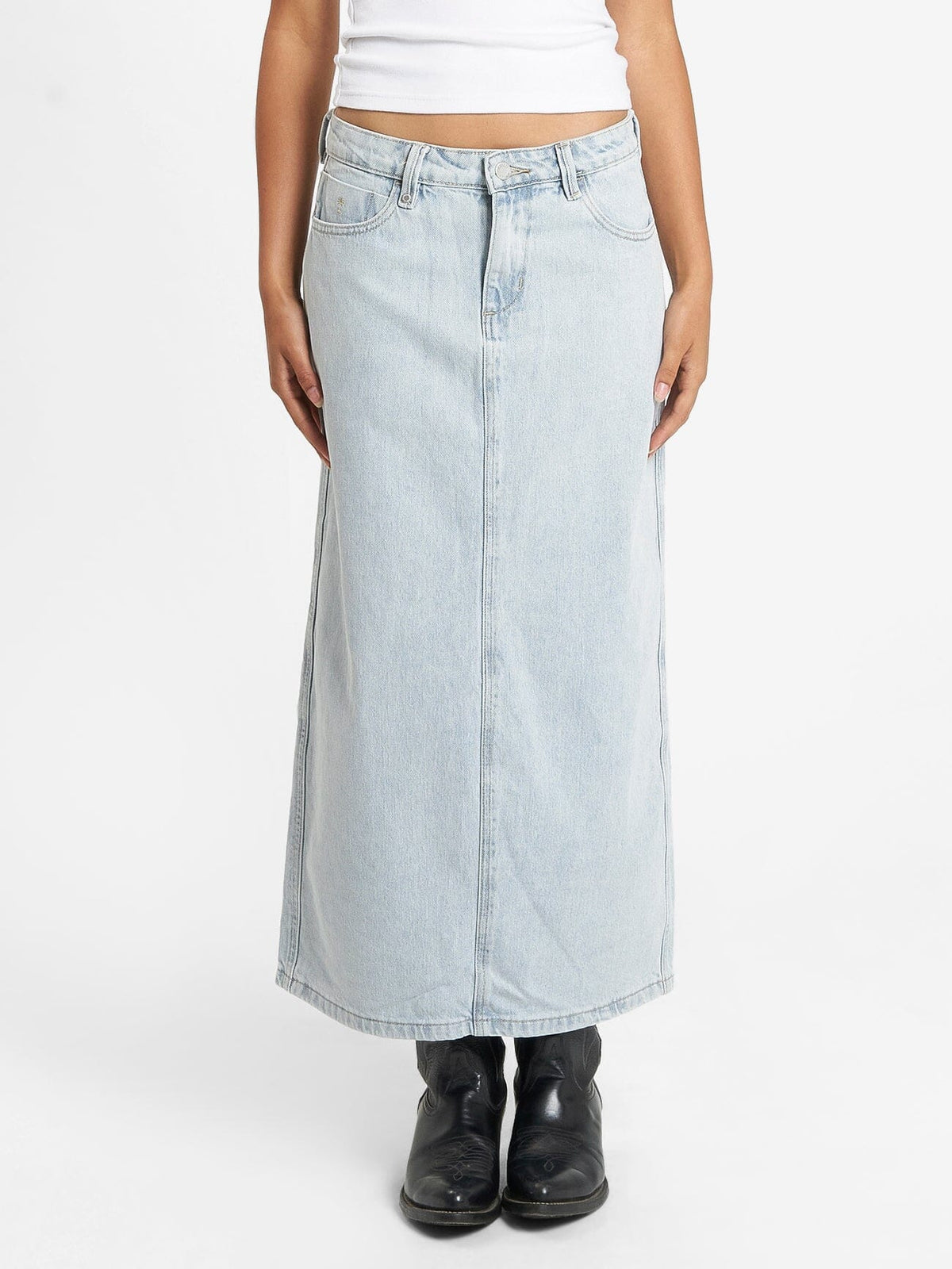 Frankie Skirt - Faded Dust Blue - Catani Clothing