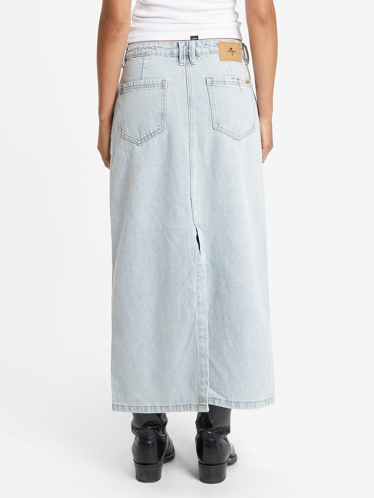 Frankie Skirt - Faded Dust Blue - Catani Clothing