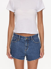 Lola Low Rise Baggy Short - Deep Vintage Blue - Catani Clothing