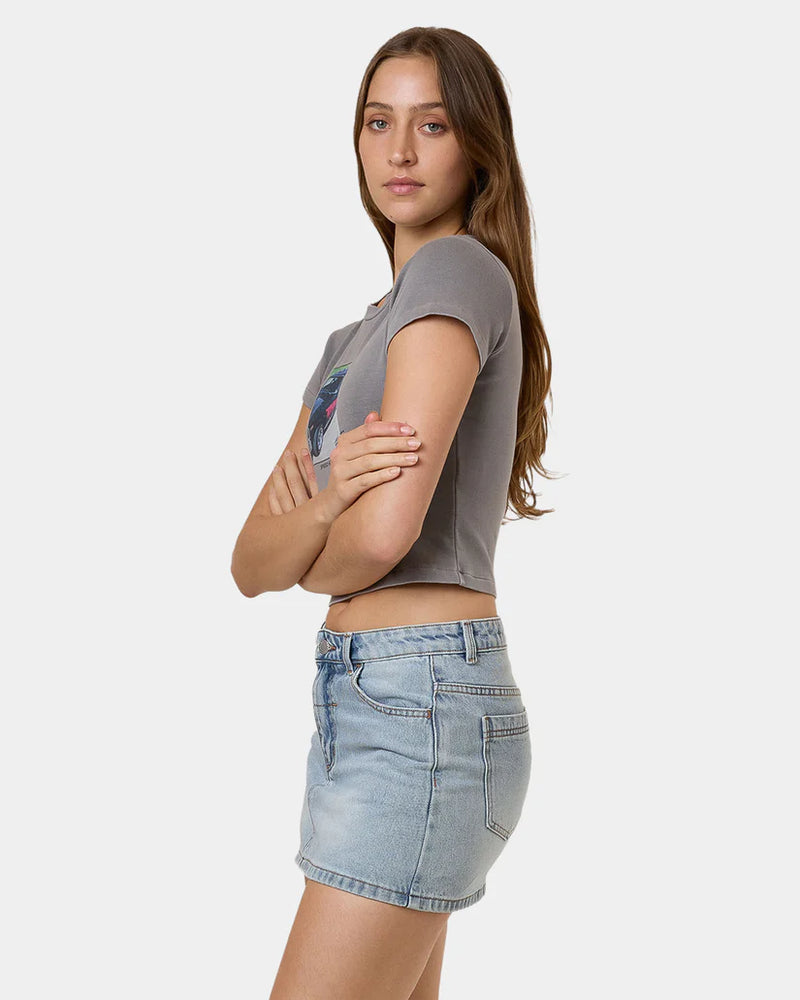 Die Fighting Mini Tee - Washed Grey