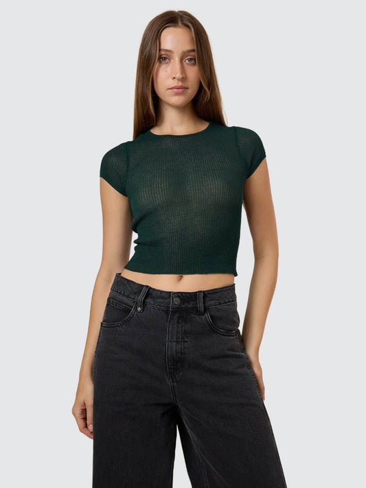 Dissolve My Mind Knit Top -  Vista Green