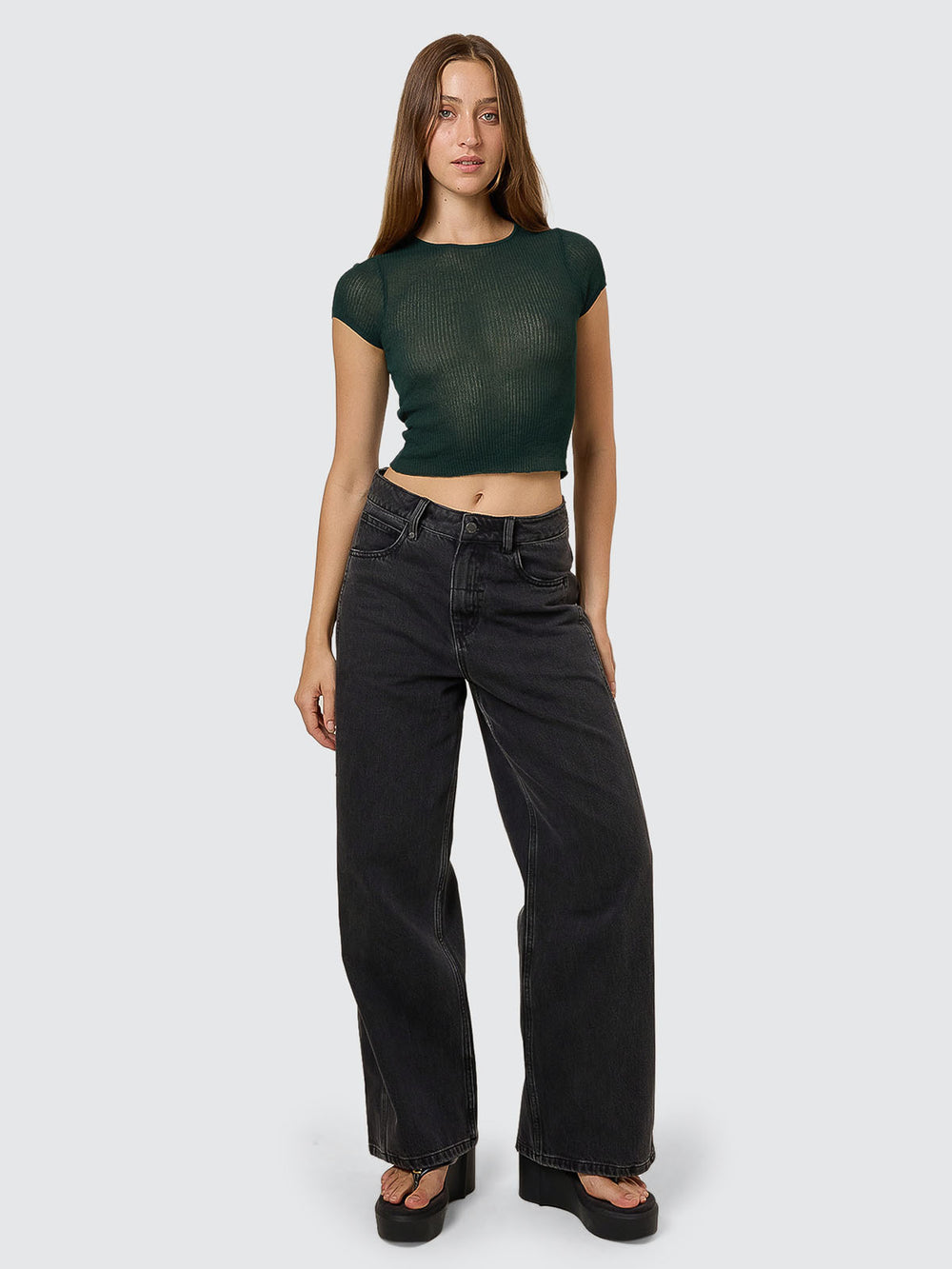 Dissolve My Mind Knit Top -  Vista Green