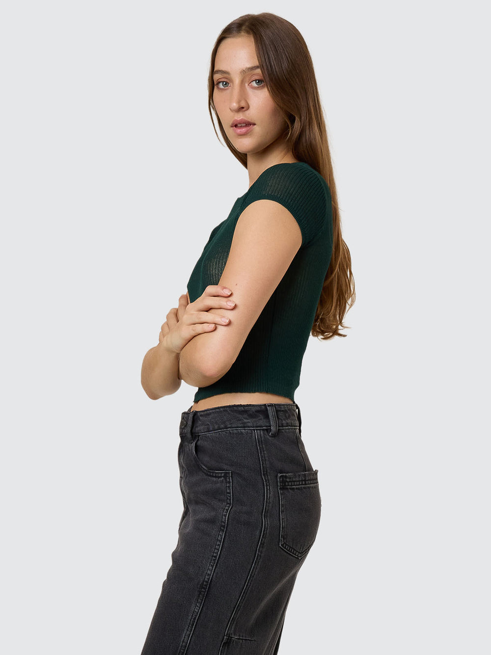 Dissolve My Mind Knit Top -  Vista Green