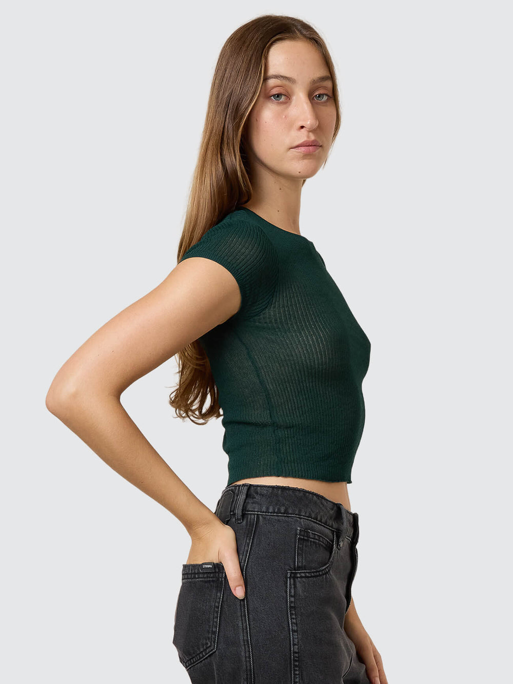 Dissolve My Mind Knit Top -  Vista Green