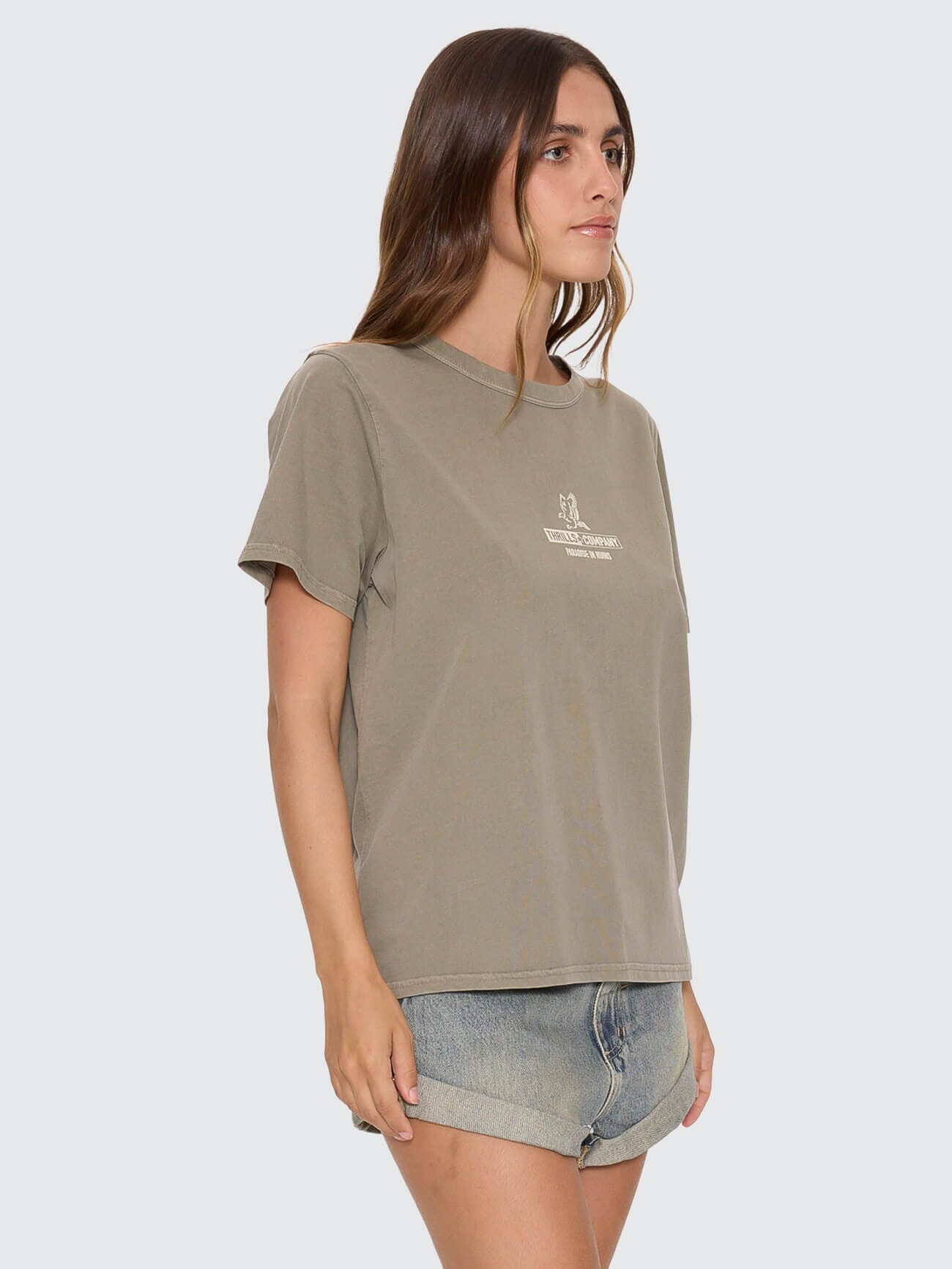 Thrills Risen Relaxed Tee in Olive - back