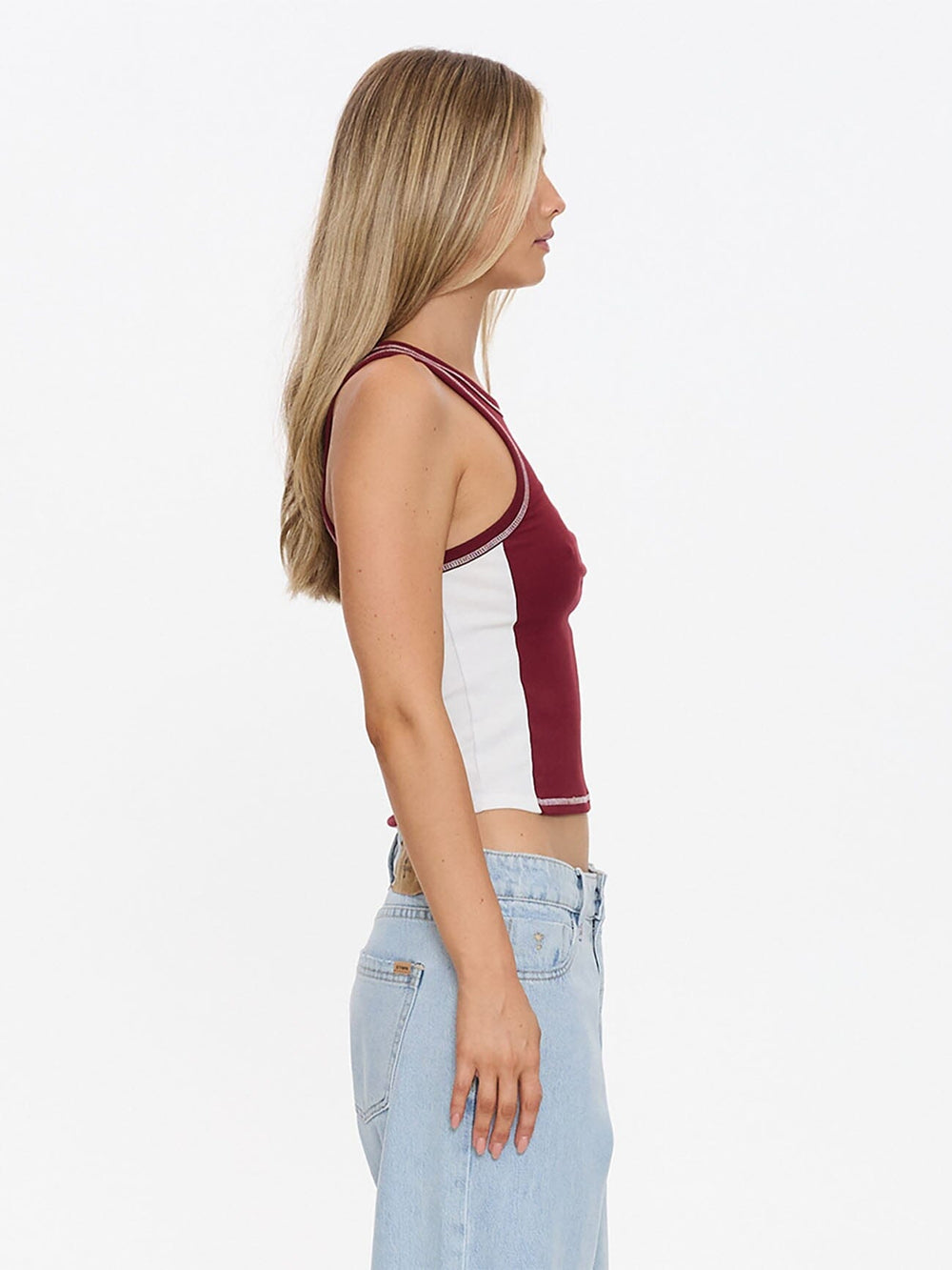 Thrills Playing For Keeps Tank - Garnet Red (view 5)