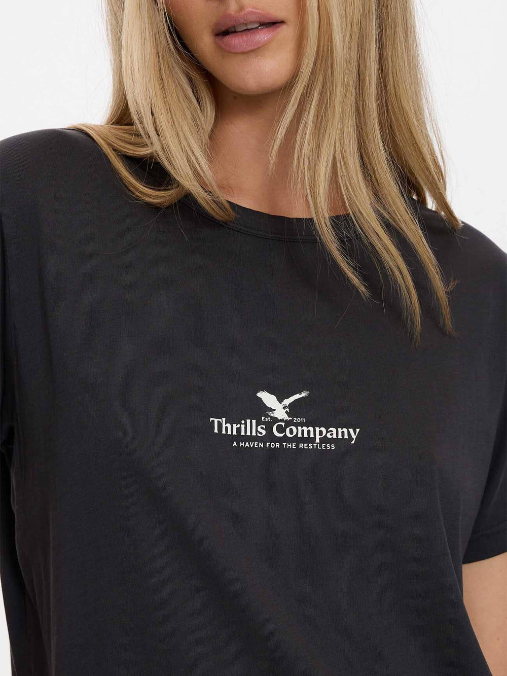 Haven For The Reckless Relaxed Tee - Dark Charcoal