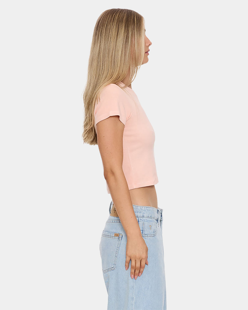 Thrills Nature Of Illusion Mini Tee - Rose Smoke (view 3)