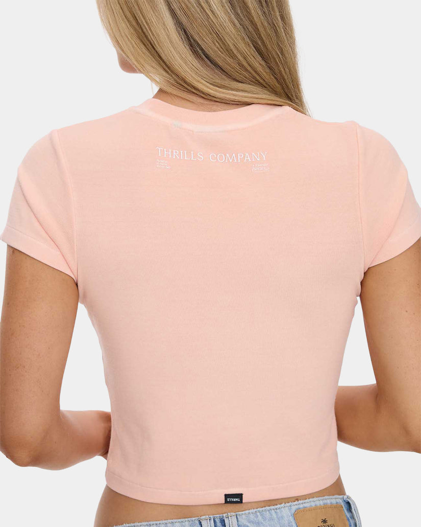 Thrills Nature Of Illusion Mini Tee - Rose Smoke (view 7)