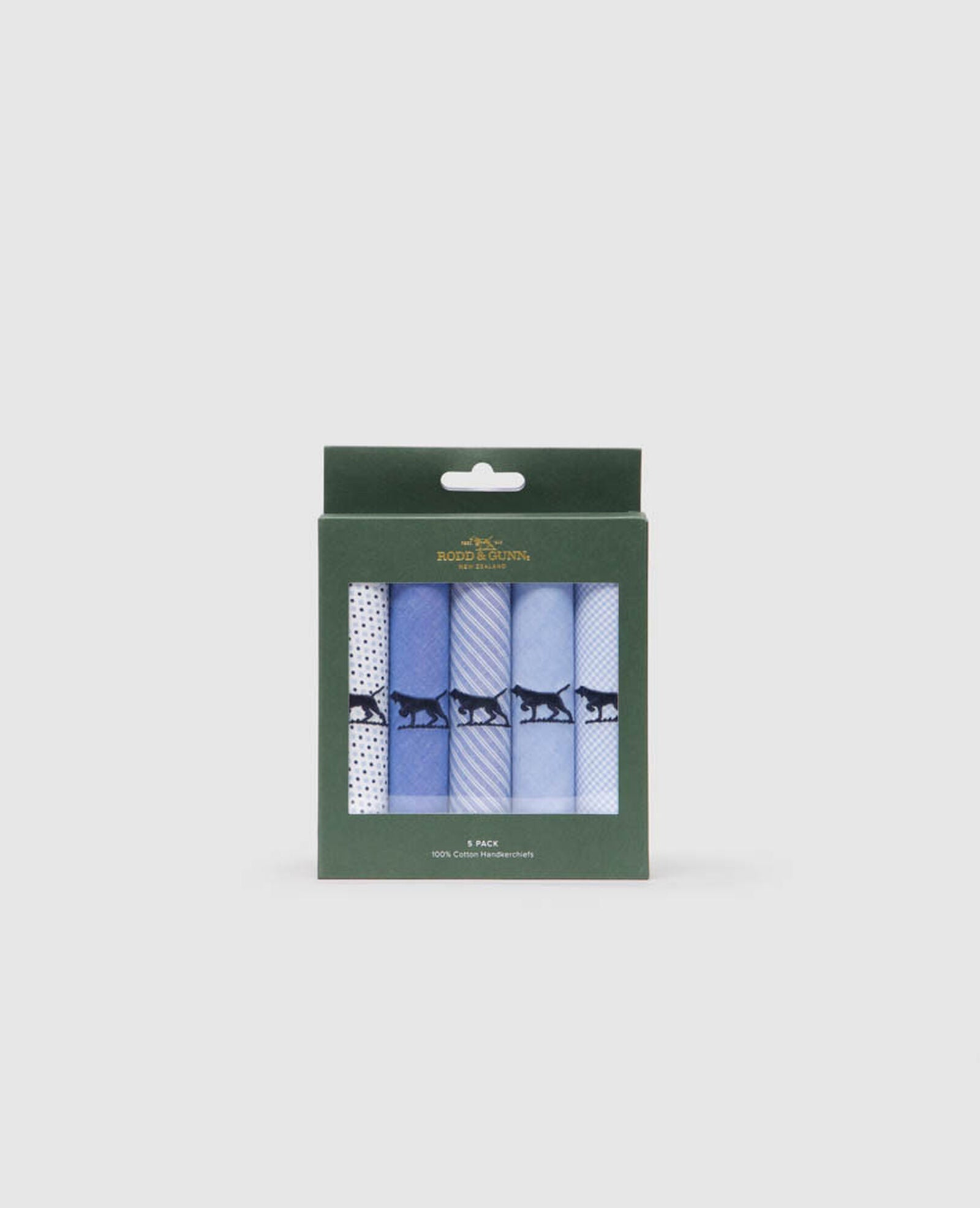Gunner Handkerchief 5 Pack - Light Blue Multi