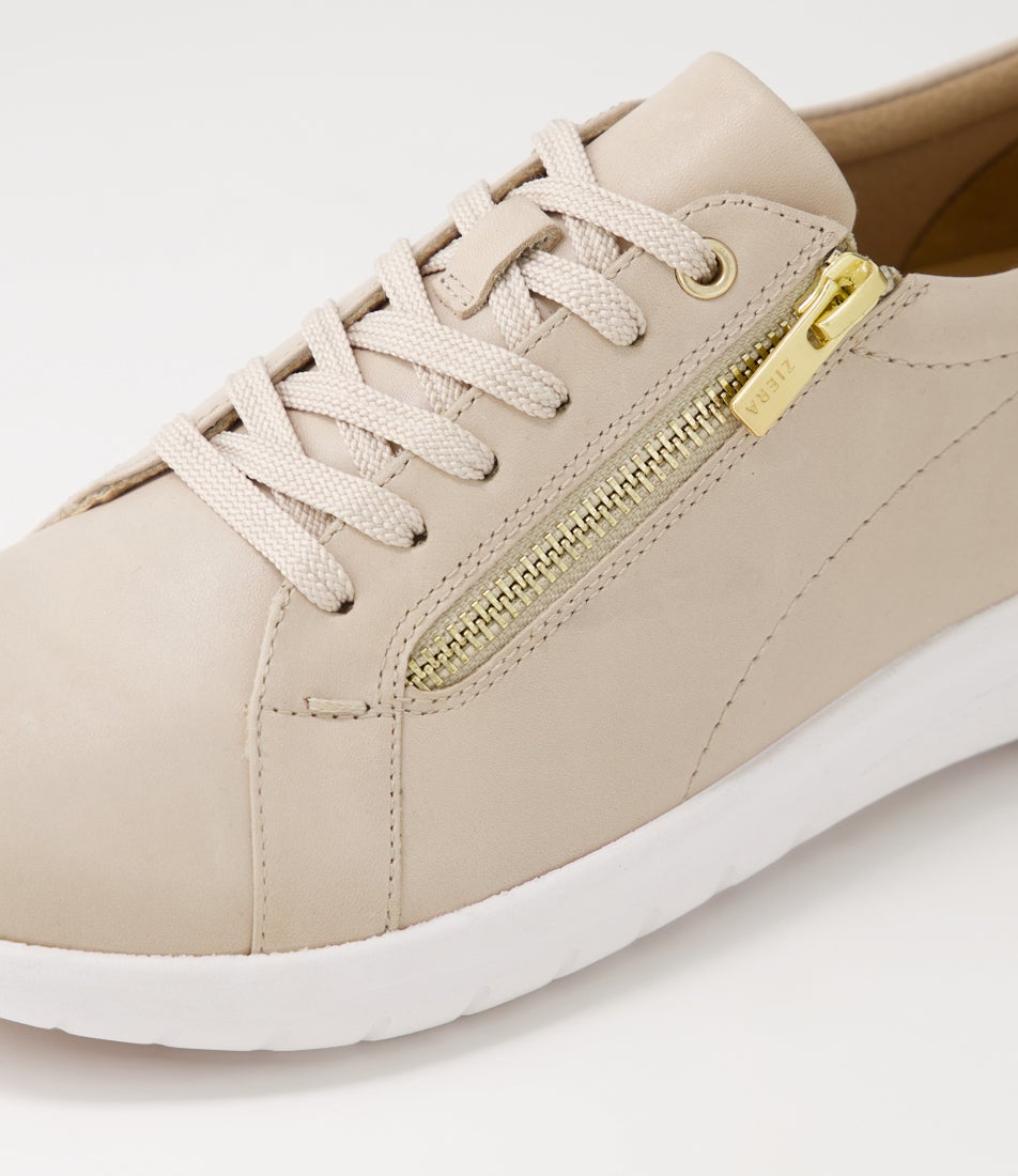 Solar Xf Leather Sneakers - Almond / White Sole