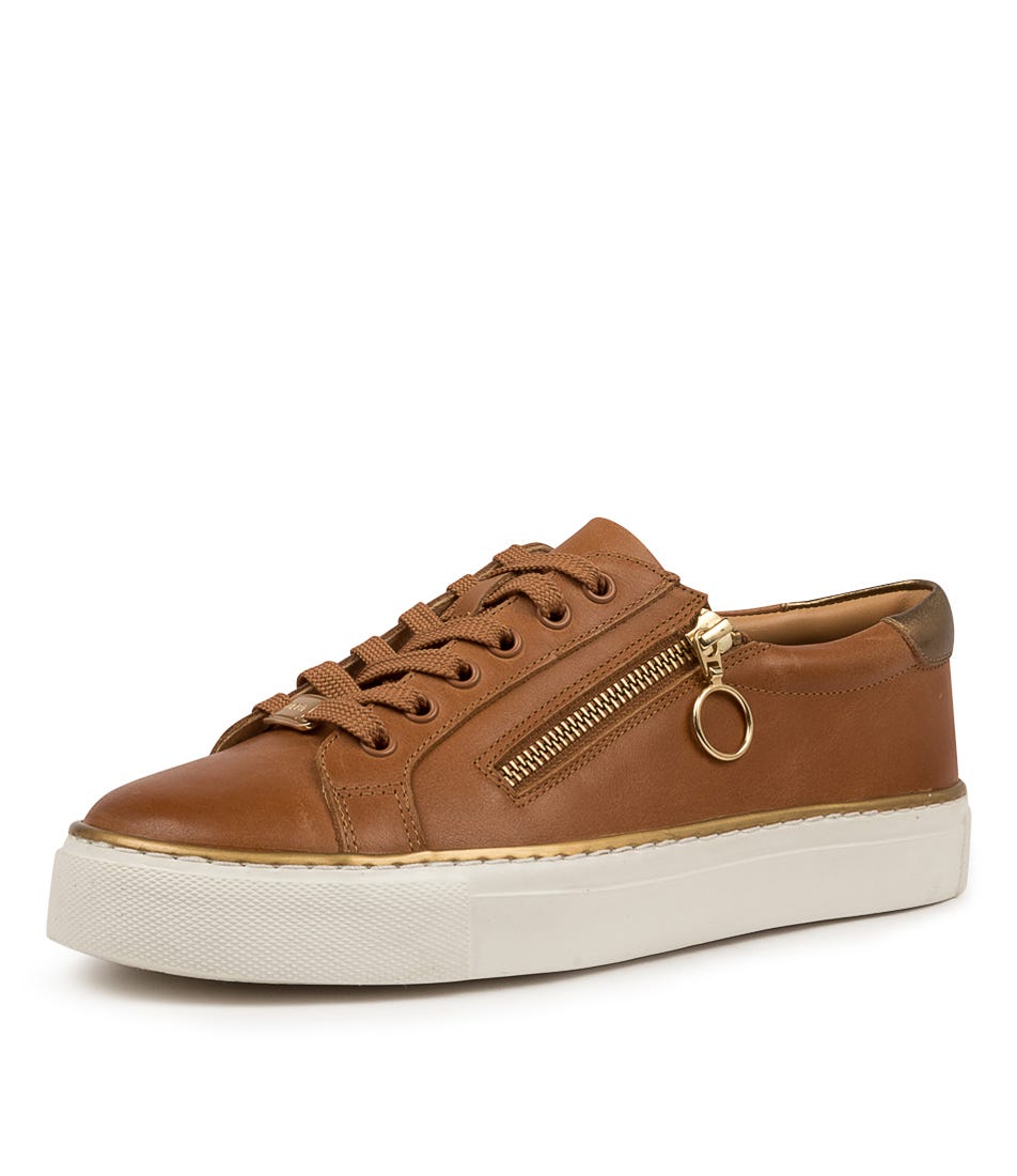 Pamela Xf Leather Sneaker - Tan / Bronze