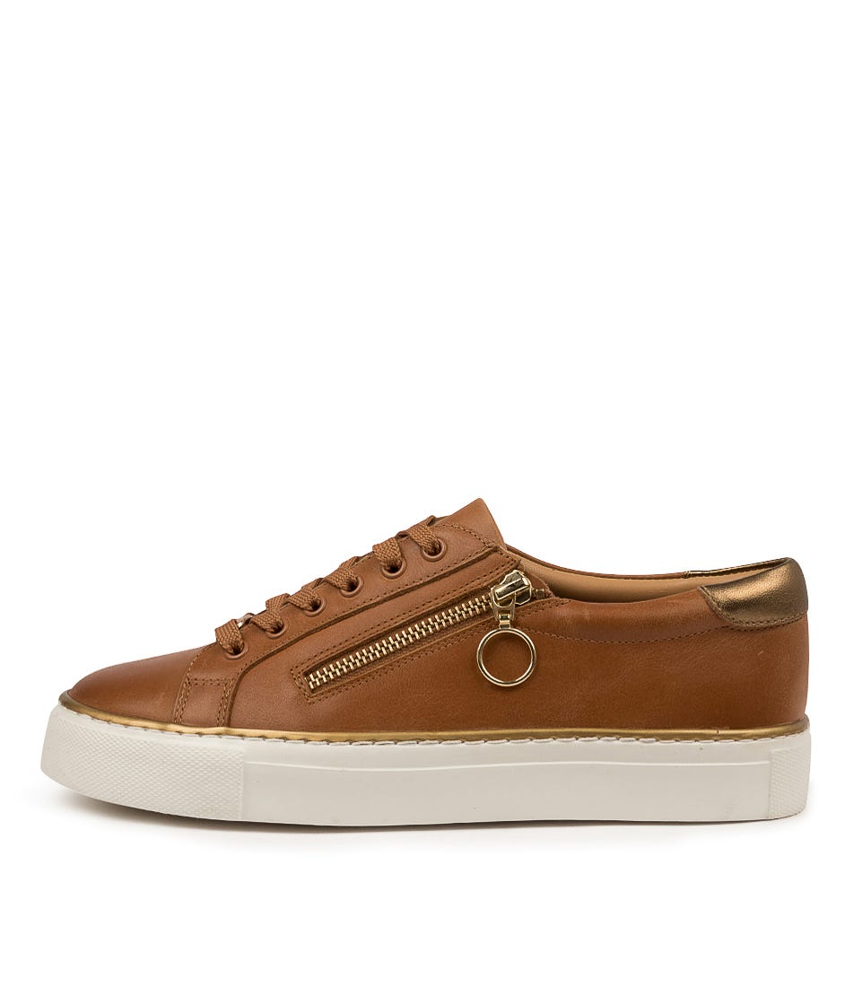 Pamela Xf Leather Sneaker - Tan / Bronze
