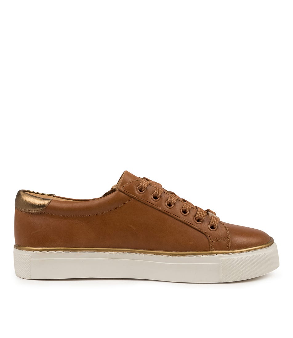 Pamela Xf Leather Sneaker - Tan / Bronze