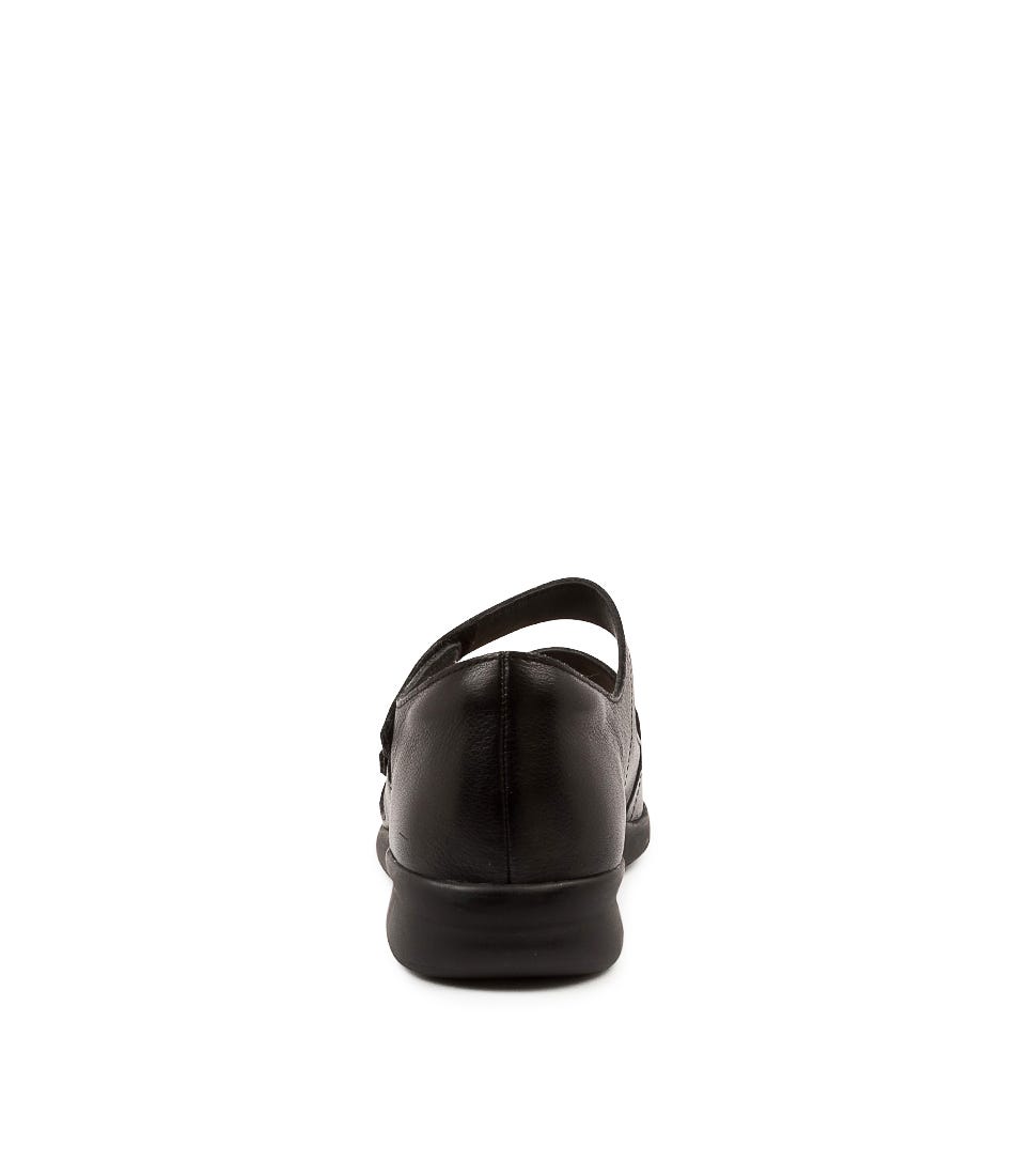 Ziera Bardot XW Leather Sandal - Black / Black Sole (view 3)