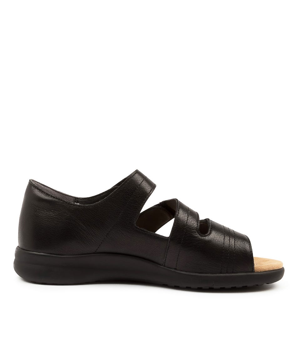 Ziera Bardot XW Leather Sandal - Black / Black Sole (view 4)