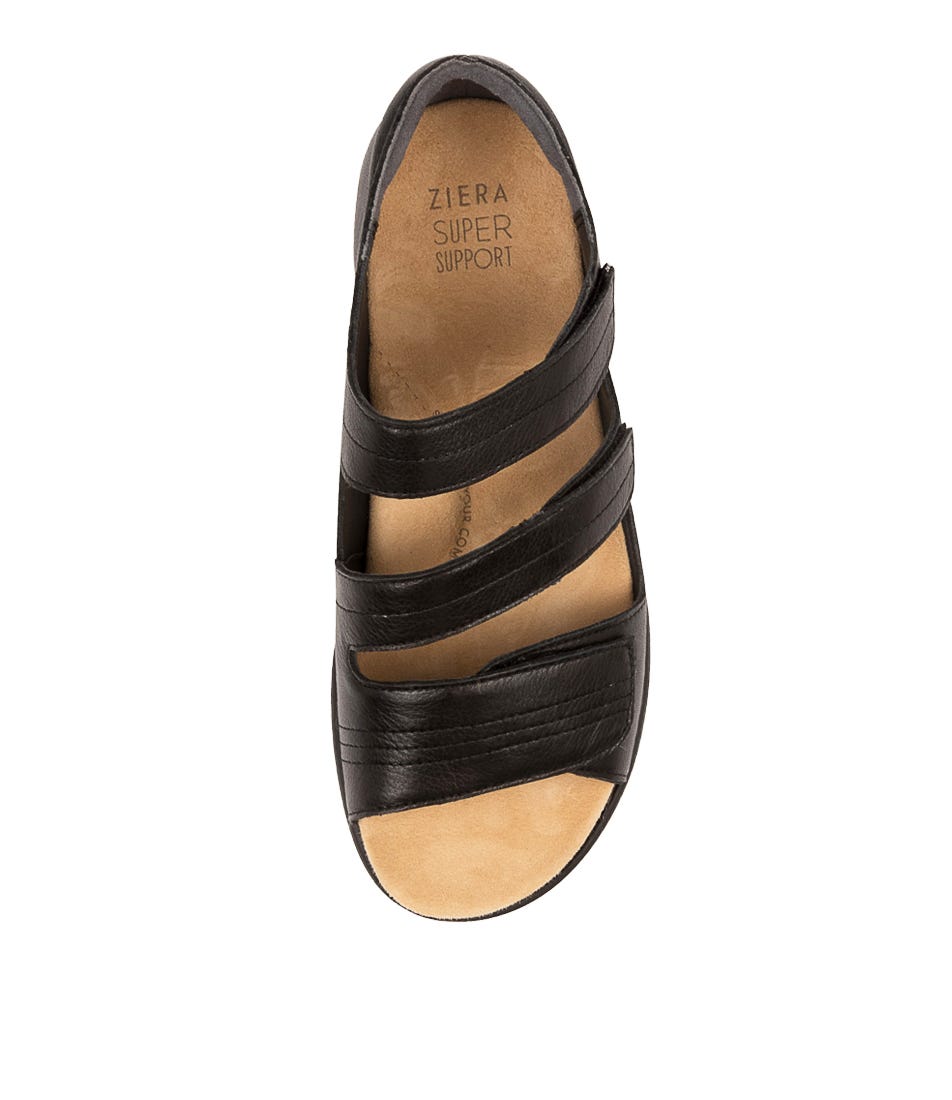 Ziera Bardot XW Leather Sandal - Black / Black Sole (view 5)