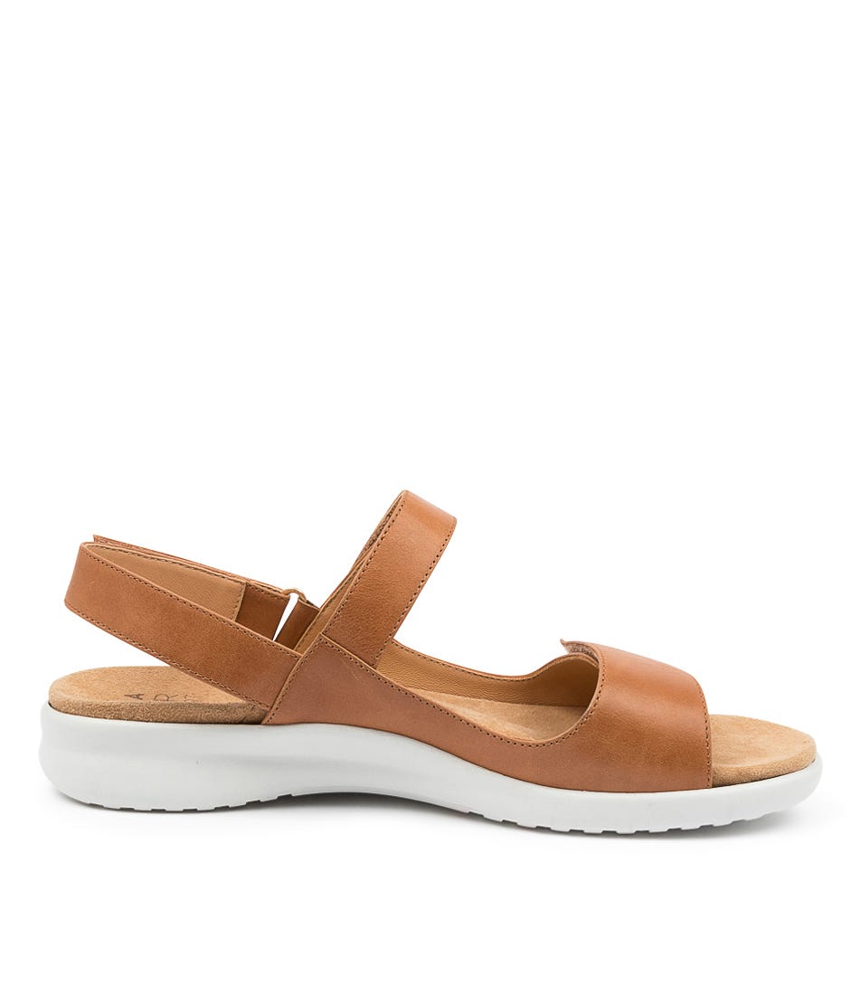 Ziera Benji XW Leather Sandal - Tan / White Sole (view 4)