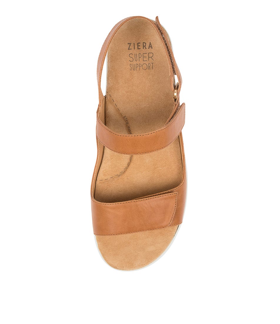 Ziera Benji XW Leather Sandal - Tan / White Sole (view 5)