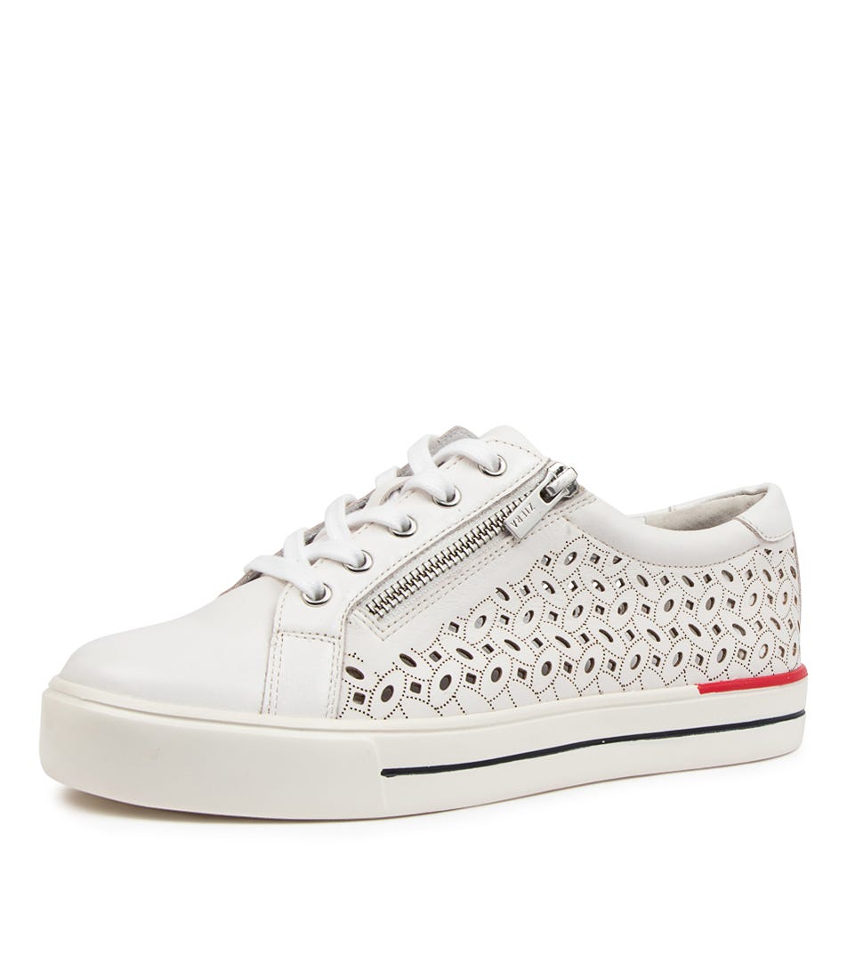 Ayleen W Leather Sneaker - White - Catani Clothing