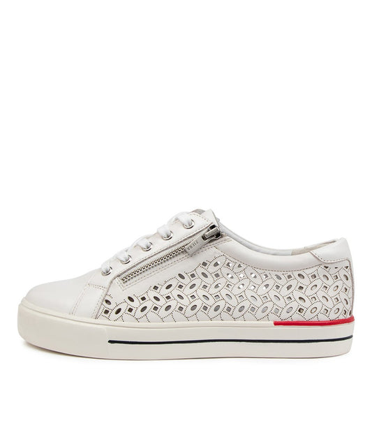 Ayleen W Leather Sneaker - White