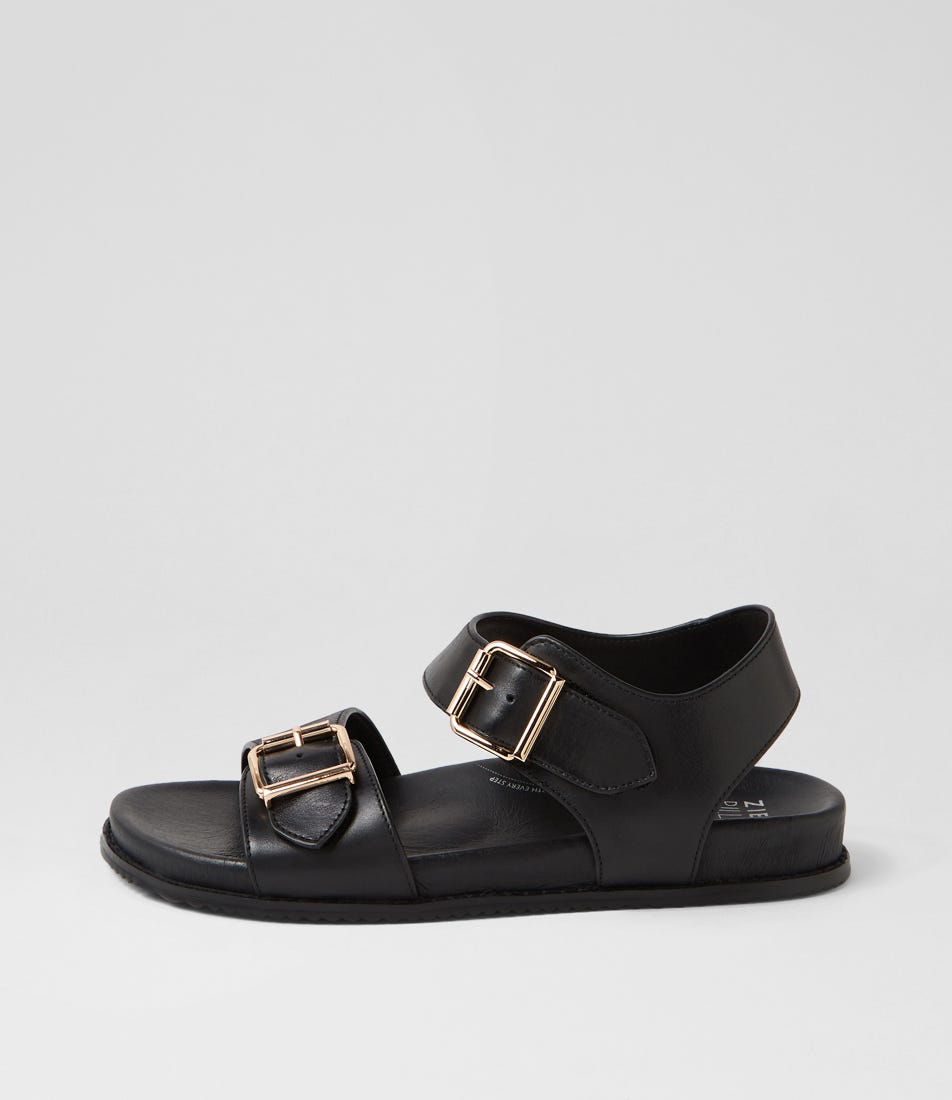 Hastice W Leather Sandal - Black