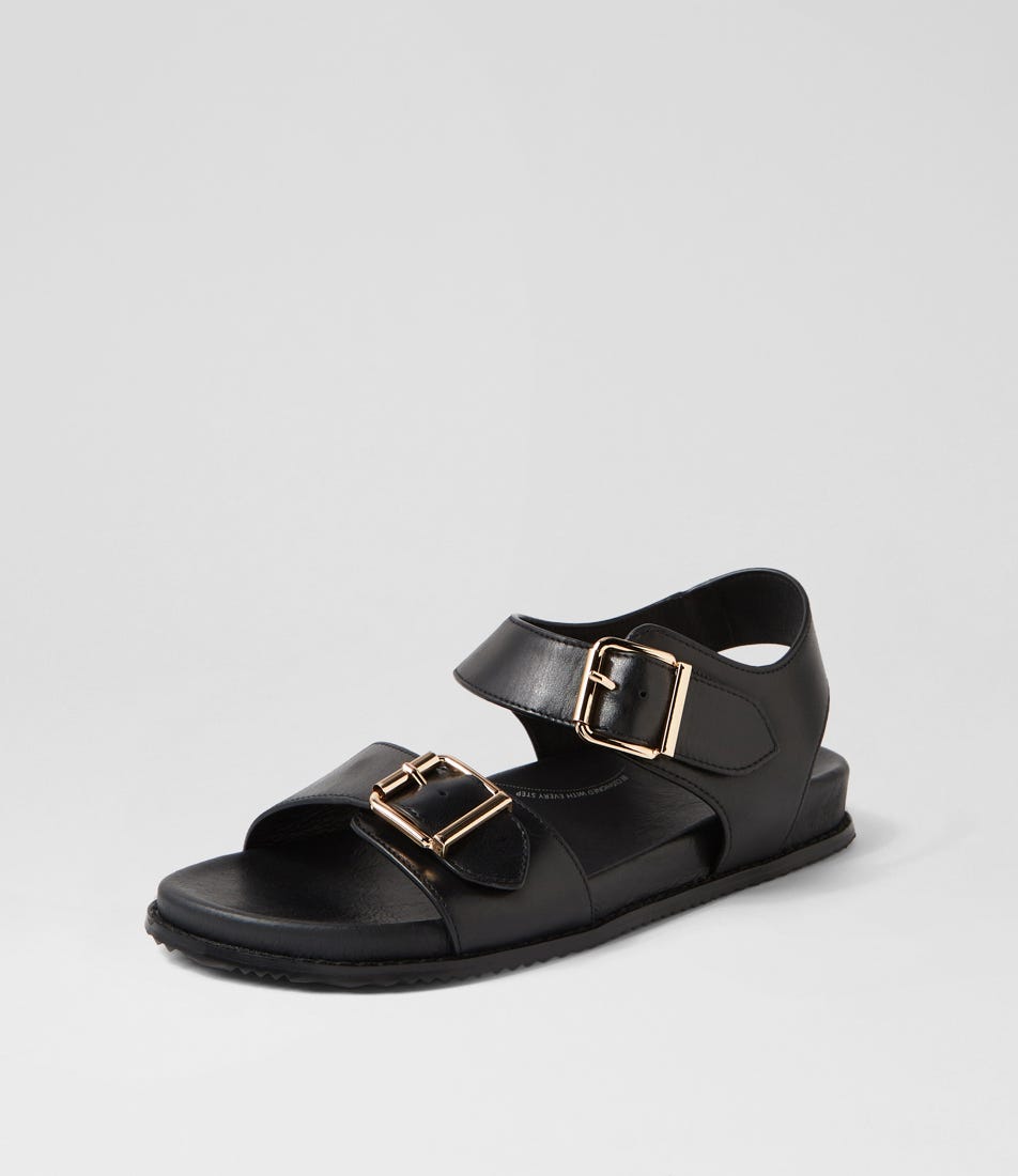Hastice W Leather Sandal - Black