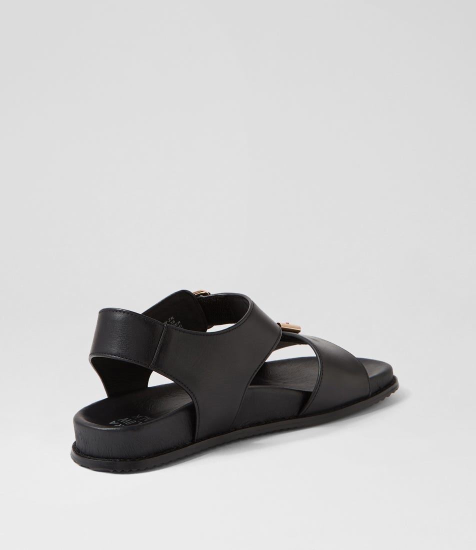 Hastice W Leather Sandal - Black