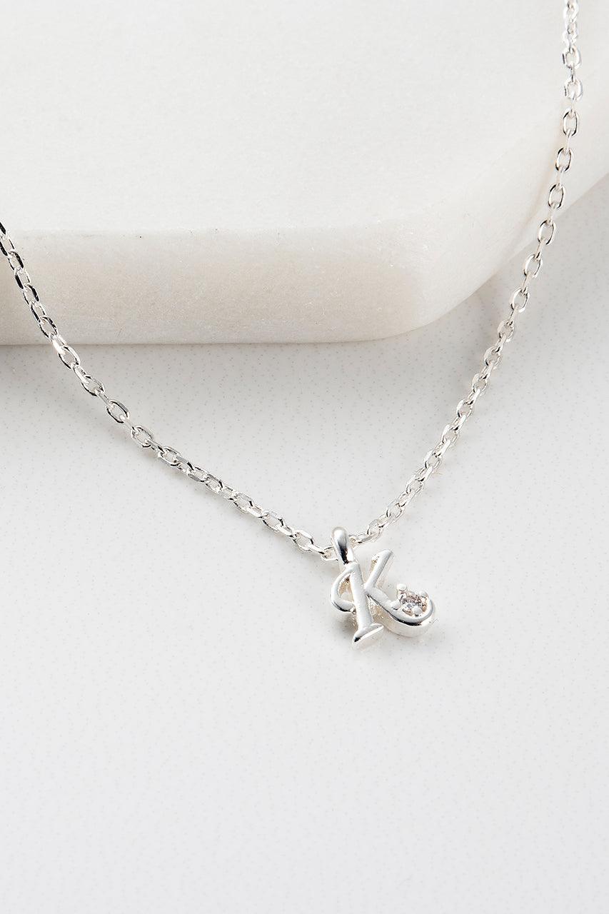 Initial Necklace - Silver