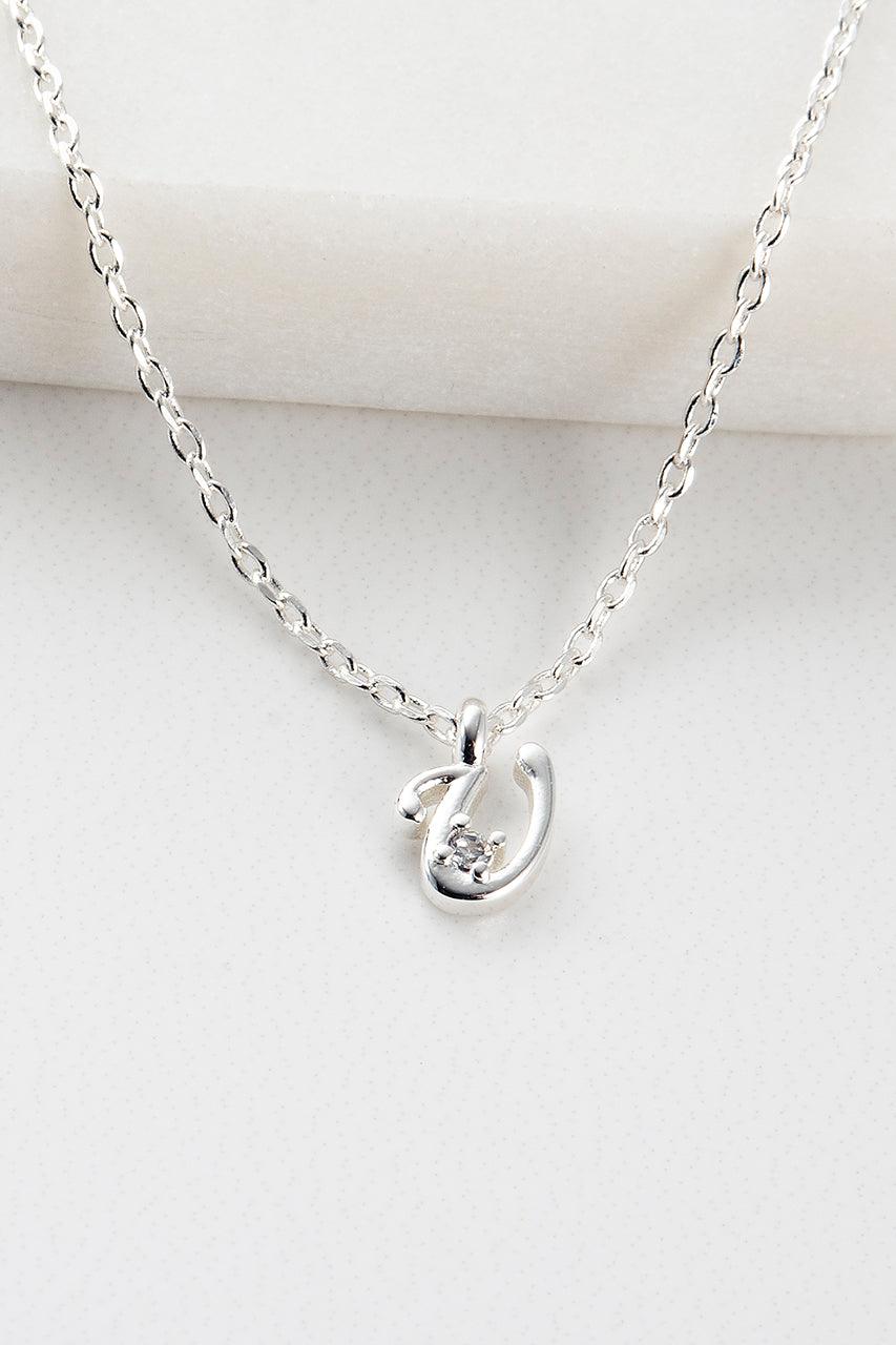 Initial Necklace - Silver