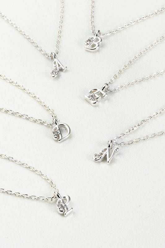 Initial Necklace - Silver