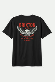 Waller Short Sleeve - Black Worn Wash - Catani Clothing