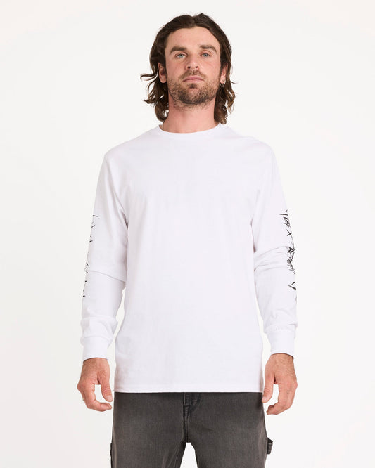Die By The Stone Long Sleeve Tee - White