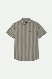 Charter Stripe Short Sleeve Woven - Charcoal Grey - Catani Clothing