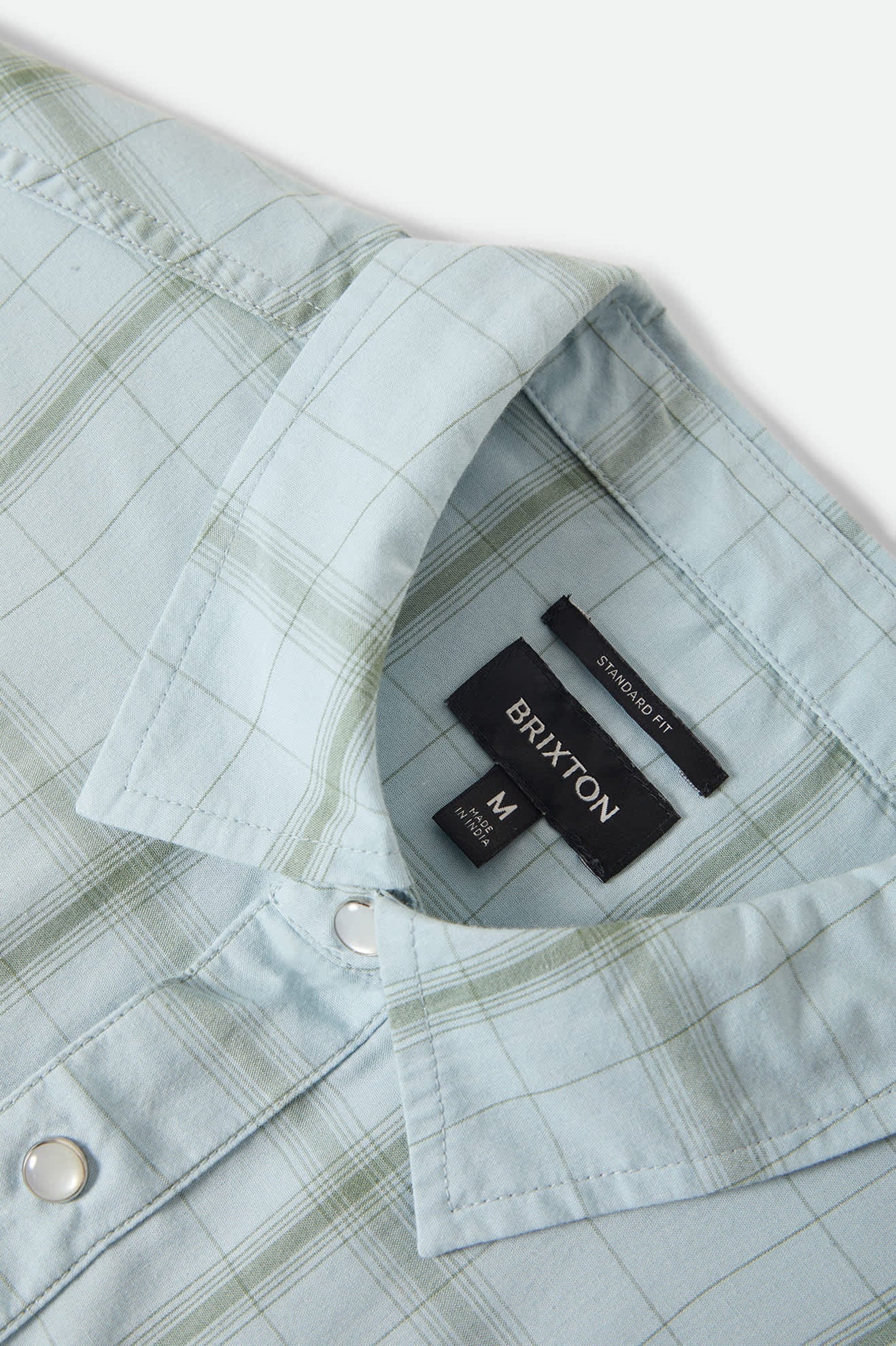 Brixton The Breezy Wayne S/S Wvn - Seafoam Plaid (view 8)