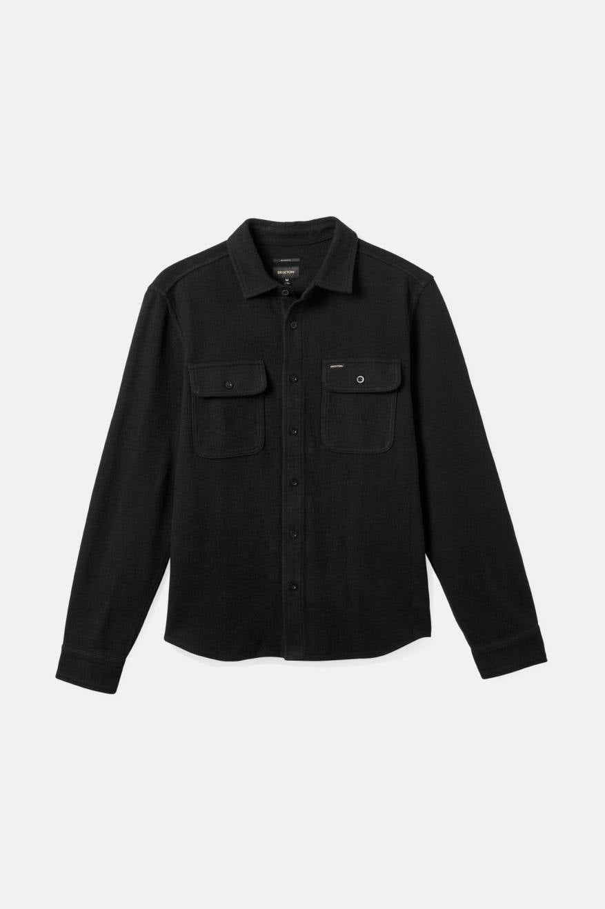 Bowery Textured Twill Overshirt - Black - Catani Clothing